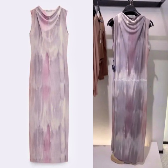 Zara Dresses & Skirts - Zara NWOT Lilac / light purple tie dye maxi dress